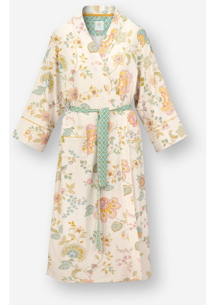 Noa Beyaz Viscose Kimono