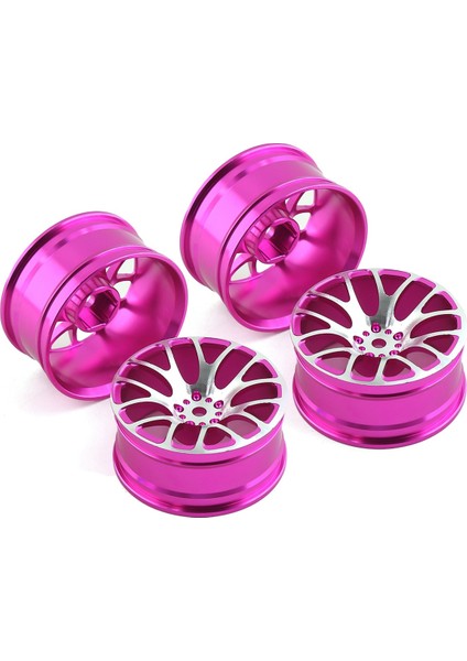 4 Adet Jantlar 52X26MM Hsp Hpı Redcat Kyosho Sakura Tamiya TT02 MN86K 1/10 Rc Drift On-Road Yarış Araba, Pembe (Yurt Dışından)