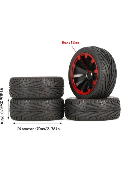 1/10 Rc Araba Yarışı Lastikleri Yolda Touring Drift Araba Lastiği Tekerlek Tamiya TT01 TT02 Ta-06 Xv-01 Ptg-2 Hpı Wr8 Kyosho Hsp (Yurt Dışından)