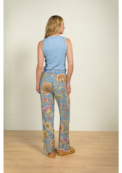 Belin Mavi Viscose Pantolon