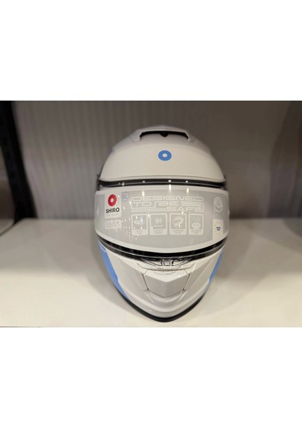 Kask Shıro Discover Spower Parlak Beyaz/mavi/lacivert
