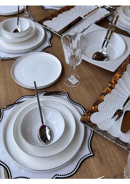 Yemek Takımı Modern Silver 86 Parça 6 Kişilik fırsatları