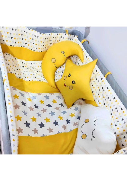 Park Yatak Bebek Uyku Seti Nevresim Takımı 70x110 Damla Sarı