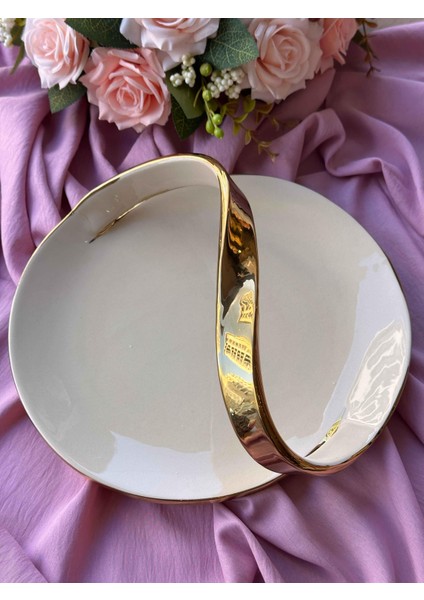 Dream Gold Yuvarlak Servis Tabağı modelleri