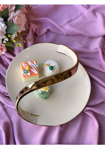 Dream Gold Yuvarlak Servis Tabağı fırsatları