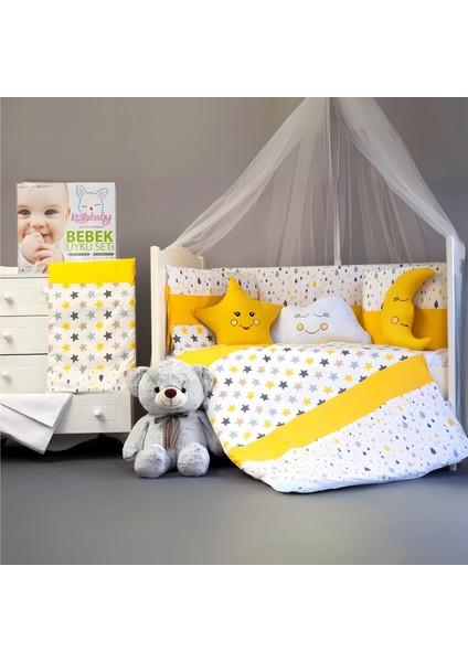 Park Yatak Bebek Uyku Seti Nevresim Takımı 70x110 Damla Sarı fırsatları