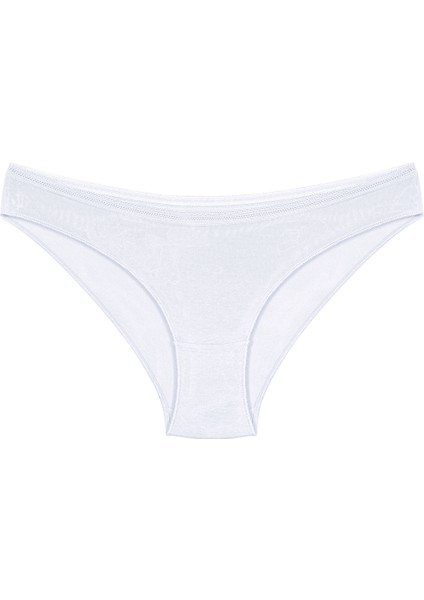 4 Adet Dantel Işlemeli Bikini Külot Mint, Bej, Beyaz, Somon
