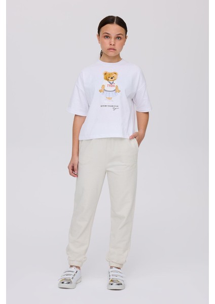Kız Çocuk Beyaz Tshirt