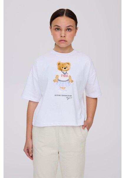 Kız Çocuk Beyaz Tshirt