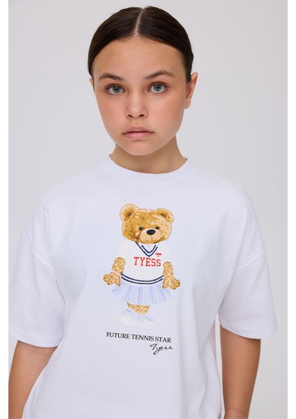 Kız Çocuk Beyaz Tshirt