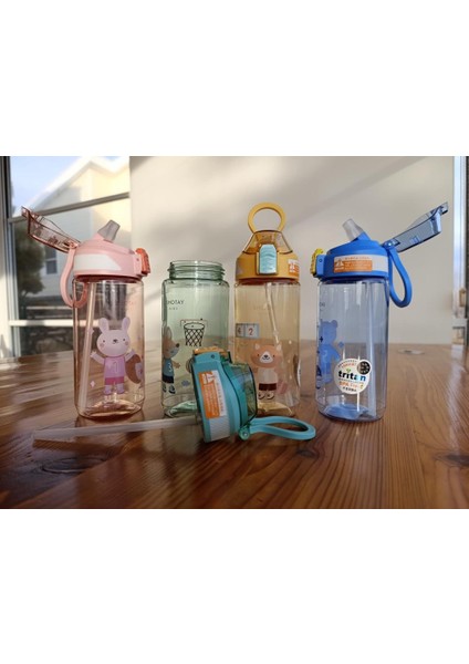 Çocuk Su Matarası Tritan Mavi 570ML fırsatları