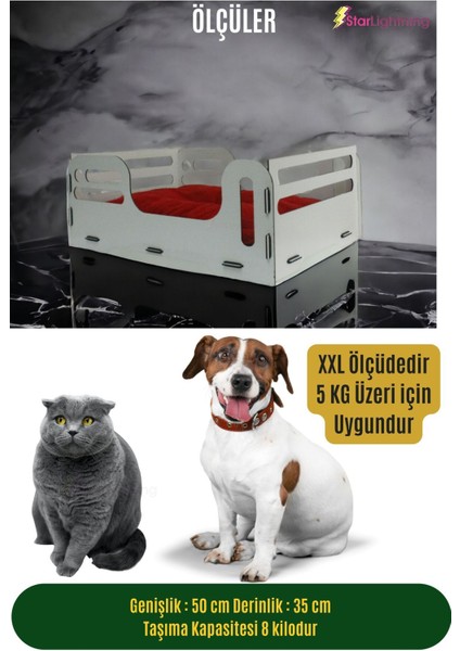 Ahşap Büyük Kedi Yatağı Premium Kalite Siyah Mermer Kedi Evi 50x35 cm Model 4 fiyatları