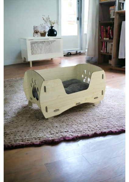 Kedi Yatağı Ahşap Açık Meşe Renk Model 6 fiyatları