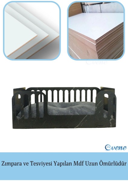 Büyük Kedi Yatağı Dekoratif Ahşap Dayanıklı Beyaz Renk Model 5 fırsatları