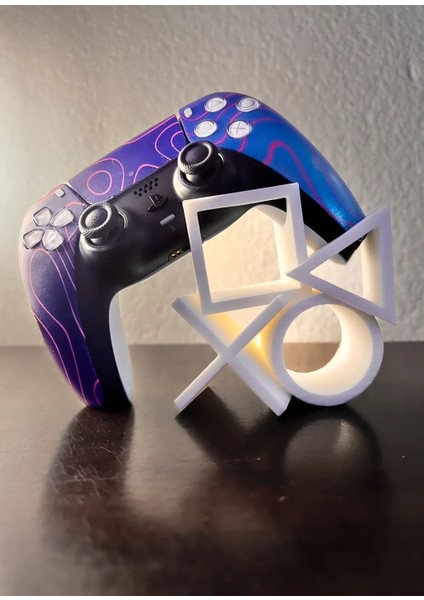 Özel Tasarım Ps5 Kol Tutucu Stand, Playstation Sembollü Joystick Standı, Dualsense Standı