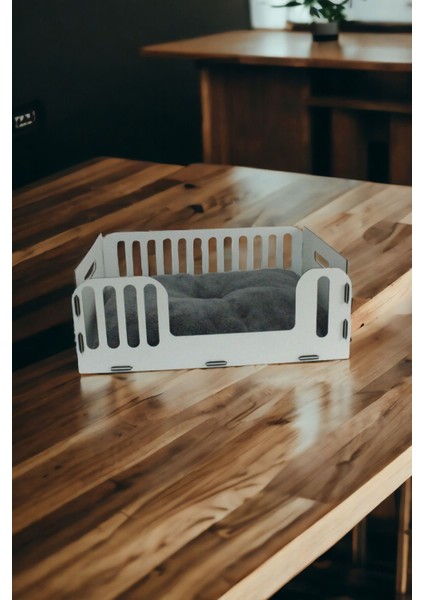 Kedi Yatağı Ahşap Beyaz Renk Model 5 modelleri