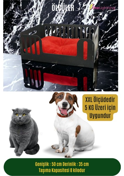 Ahşap Büyük Kedi Yatağı Premium Kalite Ceviz Kedi Evi 50x35 cm Model 5 fiyatları