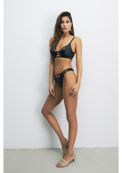 Coco Deri Tanga Siyah modelleri
