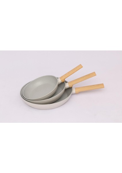 Indüksiyon Tabanlı 3lü Tava Seti Seramik/granit 20-24-28 cm