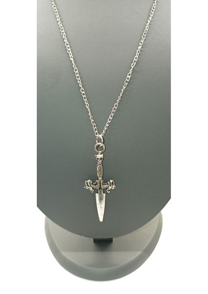 Unisex Gümüş Kaplamalı Zincir Kolye