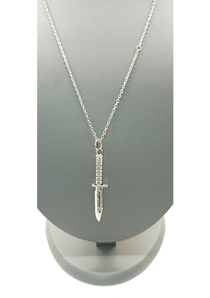 Unisex Gümüş Kaplamalı Zincir Kolye