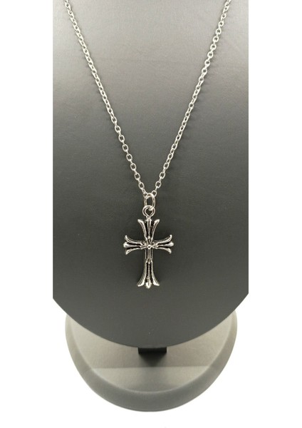 Unisex Gümüş Kaplamalı Zincir Kolye