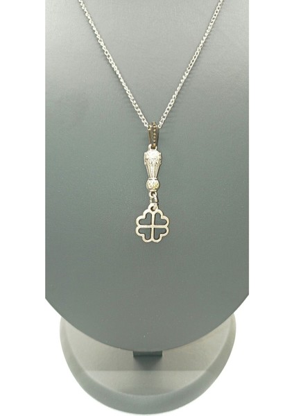 Unisex Gümüş Kaplamalı Zincir Kolye