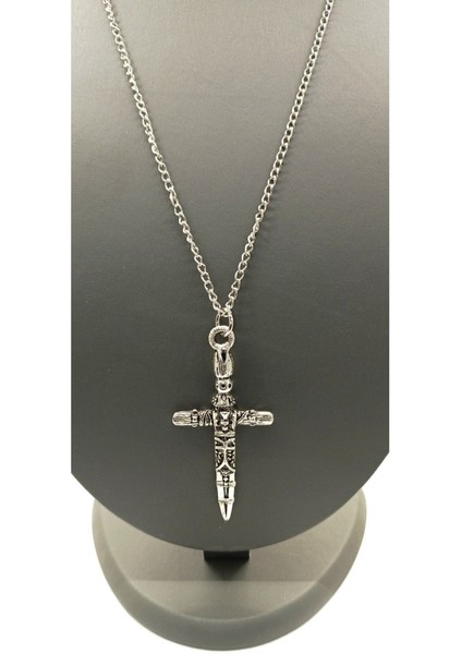 Unisex Gümüş Kaplamalı Zincir Kolye