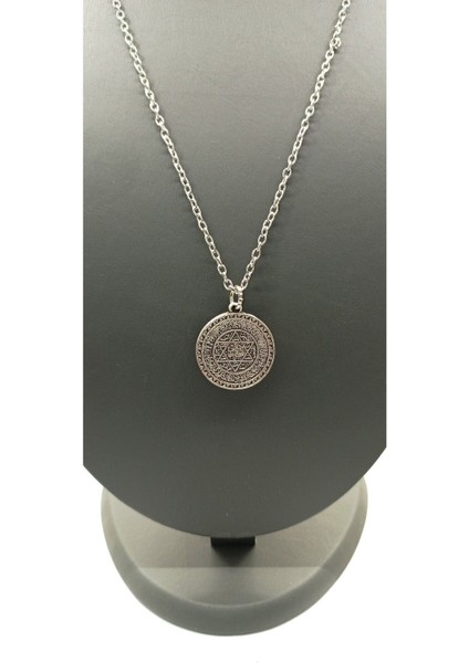 Unisex Gümüş Kaplamalı Zincir Kolye