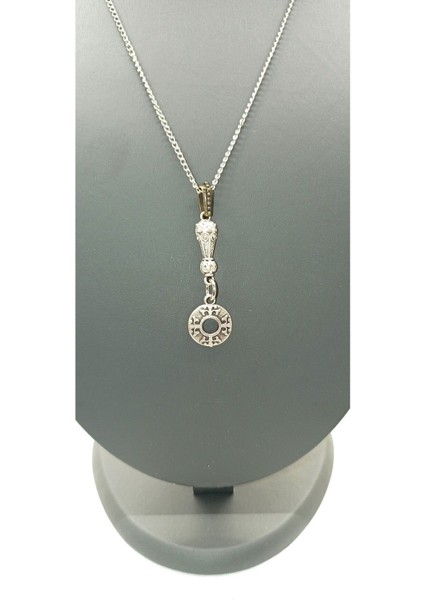 Unisex Gümüş Kaplamalı Zincir Kolye