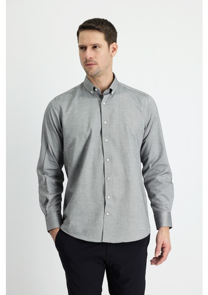 Uzun Kol Regular Fit Oxford Pamuk Gömlek
