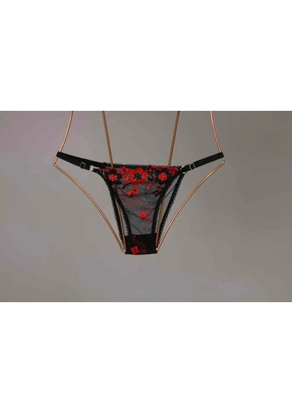 Çiçek Desenli Brode Bralet Alt Üst Takım - Güpürlü Tül Sütyen ve Külot Takım - Iç Çamaşırı Takımı Hediye modelleri