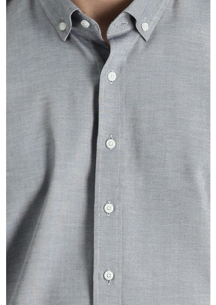 Uzun Kol Slim Fit Dar Kesim Oxford Pamuk Gömlek modelleri