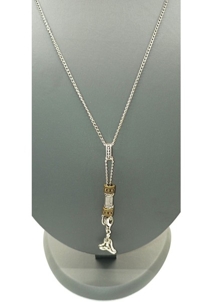 Unisex Gümüş Kaplamalı Zincir Kolye