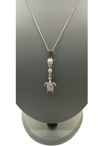 Unisex Gümüş Kaplamalı Zincir Kolye