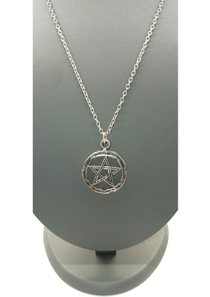 Unisex Gümüş Kaplamalı Zincir Kolye