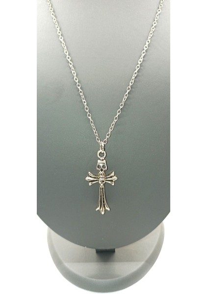 Unisex Gümüş Kaplamalı Zincir Kolye