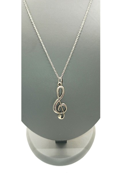 Unisex Gümüş Kaplamalı Zincir Kolye