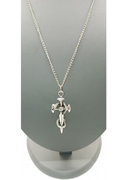 Unisex Gümüş Kaplamalı Zincir Kolye