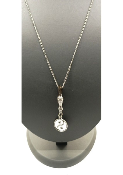 Unisex Gümüş Kaplamalı Zincir Kolye