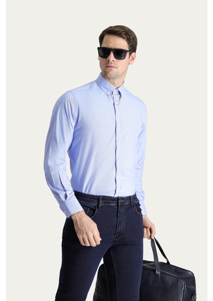 Uzun Kol Regular Fit Oxford Pamuk Gömlek