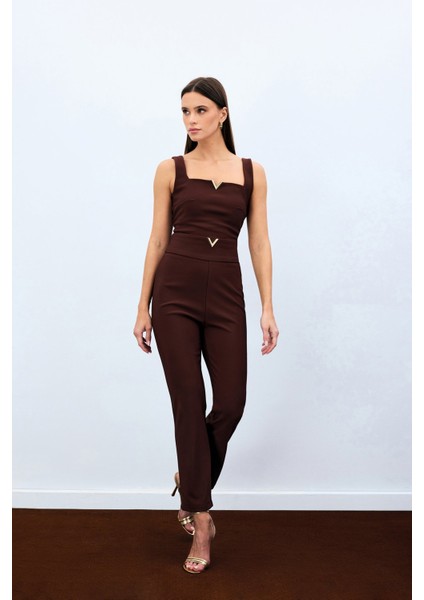 Bel Aksesuarlı Pantolon - Kahve fiyatları