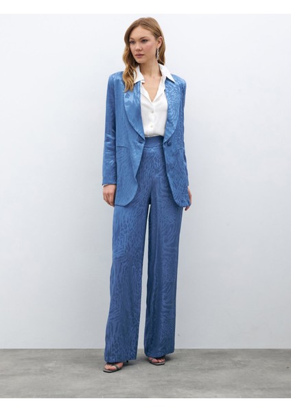 Desenli Saten Pantolon - Indigo indirimleri