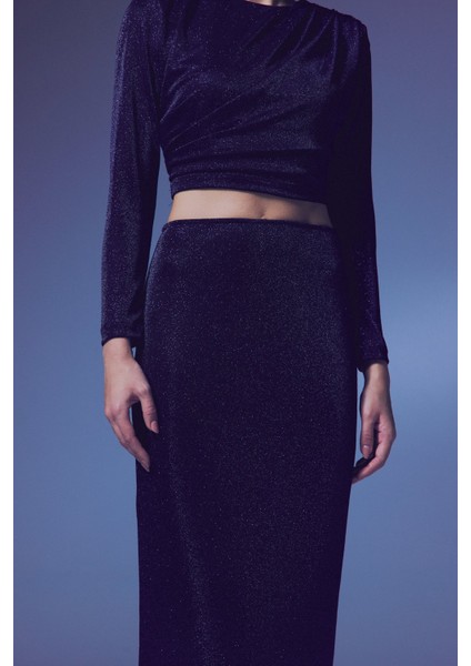 Parlak Kalem Etek - Lacivert indirimleri