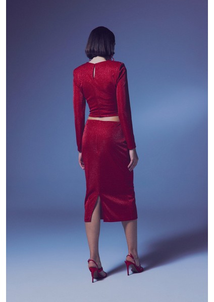 Parlak Kalem Etek - Kırmızı indirimleri