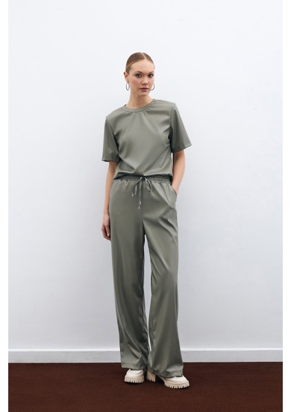 Salaş Deri Pantolon - Çağla Yeşili