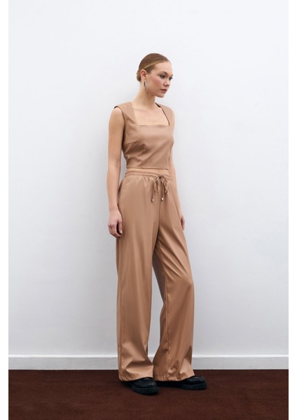 Salaş Deri Pantolon - Bej fiyatları