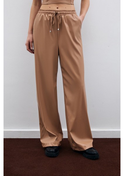 Salaş Deri Pantolon - Bej modelleri