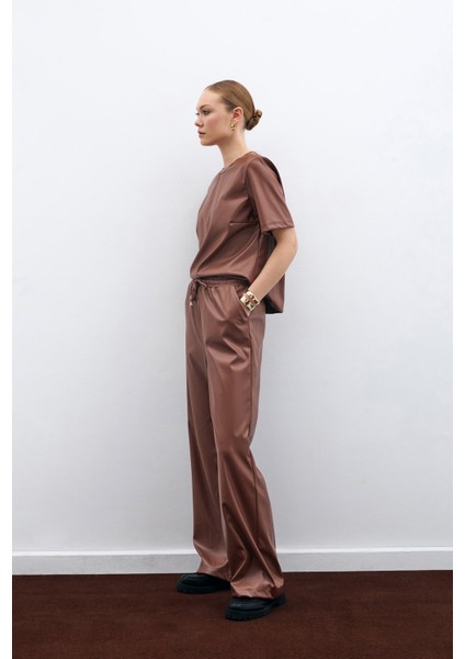 Salaş Deri Pantolon - Kahve modelleri