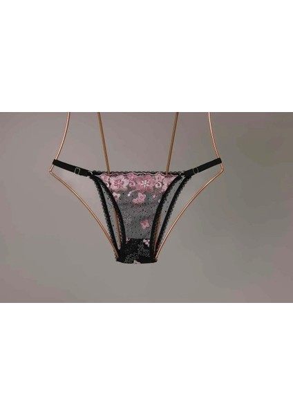 Çiçek Desenli Brode Bralet Alt Üst Takım - Güpürlü Tül Sütyen ve Külot Takım - Iç Çamaşırı Takımı Hediye modelleri